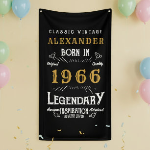 Banderoles Légende Vintage 60e Anniversaire Personnalisé 1966