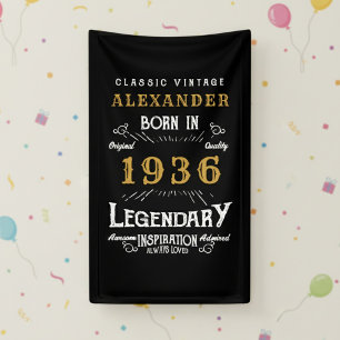 Banderoles Légende Vintage Personnalisée 90e Anniversaire 193