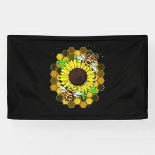 Banderoles Les abeilles de tournesol hippie