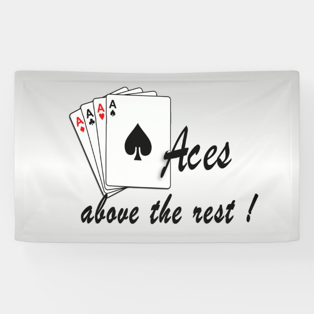 Banderoles Les As au-dessus du reste de l'argent (Horizontal)
