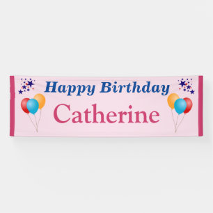 Banderoles Les ballons nommés de filles de joyeux