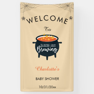 Banderoles Les bébés brassent Baby shower d'Halloween Bienven