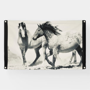 BANDEROLES LES CHEVAUX SAUVAGES D'ARGENT DE L'UTAH WALL