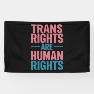 Banderoles Les droits trans sont des droits de l'homme Fierté
