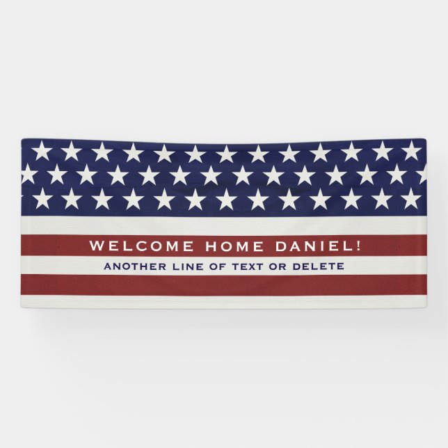 Banderoles Les Etats-Unis drapeau américain maison (Horizontal)