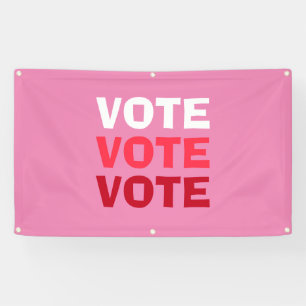 Banderoles Les femmes votent pour une campagne électorale ros