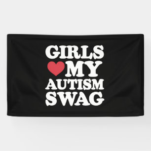 Banderoles Les filles aiment mon autisme Swag Funny Sensibili