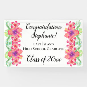 Banderoles Les fleurs de Luau ont personnalisé le signe de
