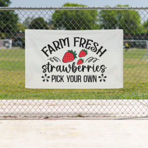 Banderoles Les fraises fraîches de ferme choisissent l'art du