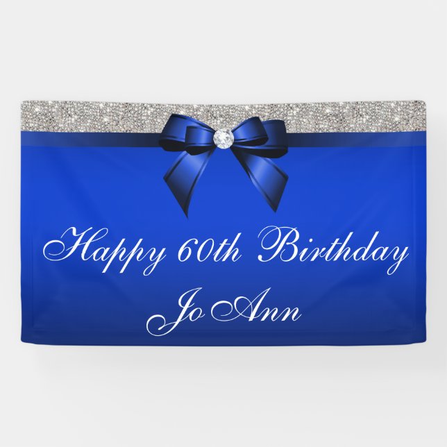 Banderoles Les paillettes bleues d'argent d'arc ont (Horizontal)