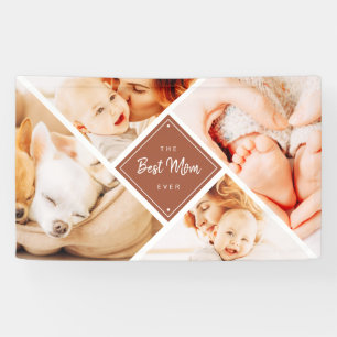 Banderoles Les photos de Best Maman Ever Modern Custom
