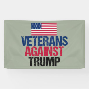 Banderoles Les vétérans contre Trump : un drapeau américai