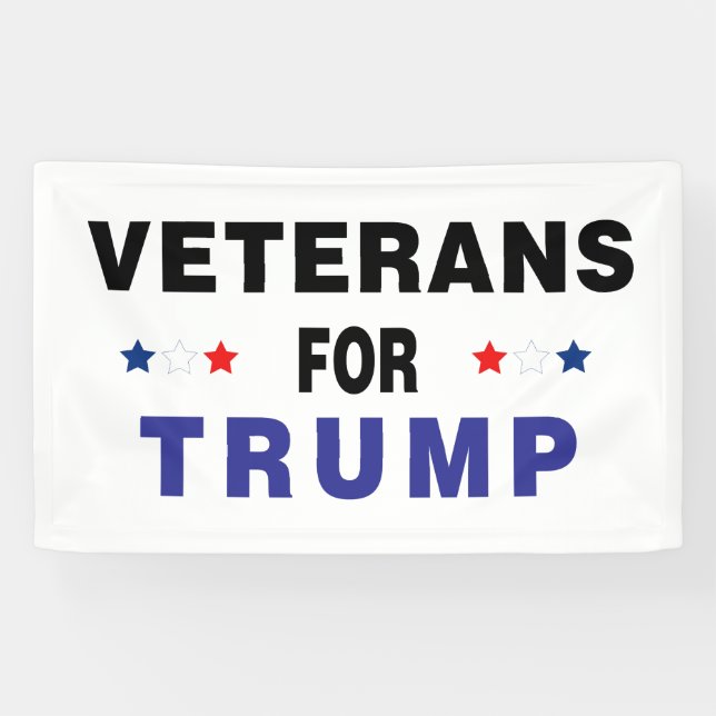 Banderoles Les vétérans de Trump (Horizontal)