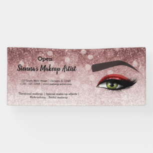 Banderoles Les yeux rouges clignotent   maquillage