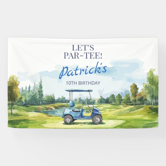 Banderoles Let's Par-Tee Golf Any Age Birthday (Horizontal)