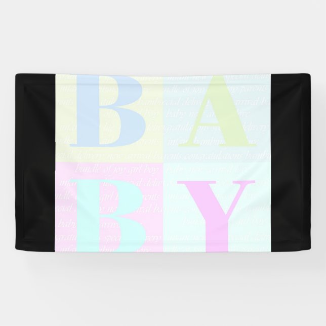 Banderoles Lettres bloc bébé (Horizontal)