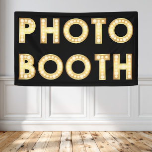 Banderoles Lettres de Marquee en Or Vintage pour Photobooth d