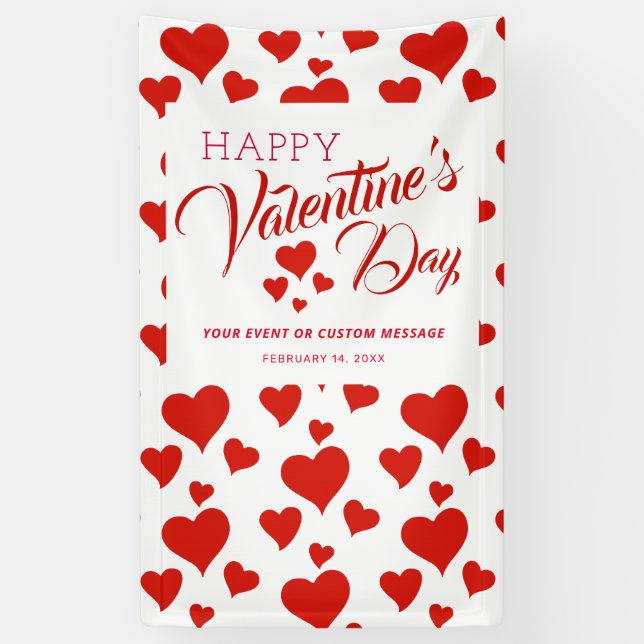 BANDEROLES L'ÉVÉNEMENT DE LA JOURNÉE DE VALENTINE HEUREUX BAN (Vertical)