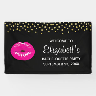 Banderoles Lèvres brillantes roses chaudes sur Bachelorette n