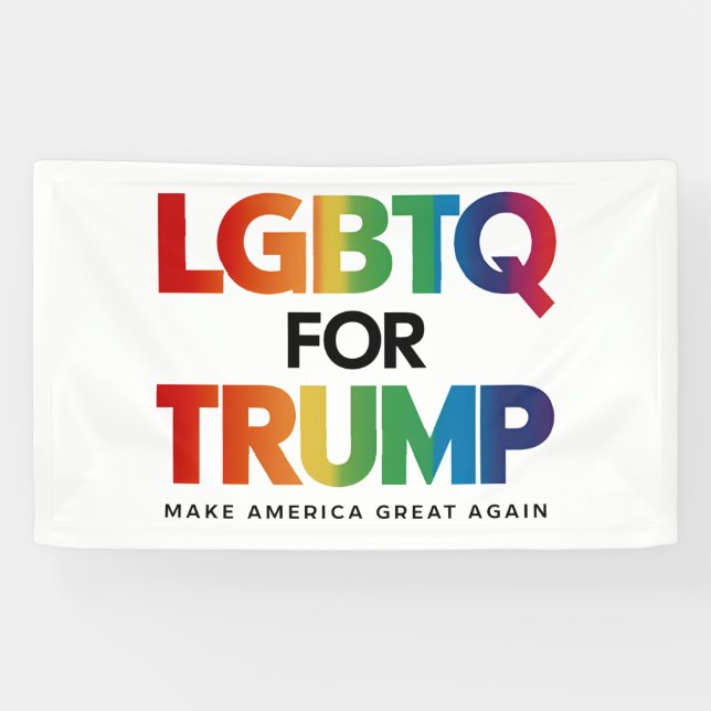 BANDEROLES LGBTQ POUR TRUMP GAY LESBIAN POUR TRUMP 2024 (Horizontal)