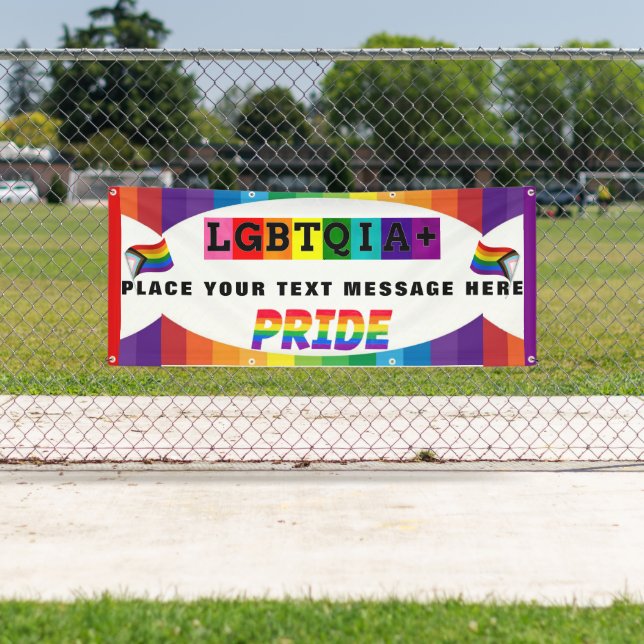 Banderoles LGBTQIA+ PRIDE Parade et Mur Personnalisé (En situation)