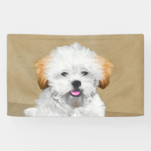 Banderoles Lhasa Apso Puppy Peinture - Cute Original Chien Ar