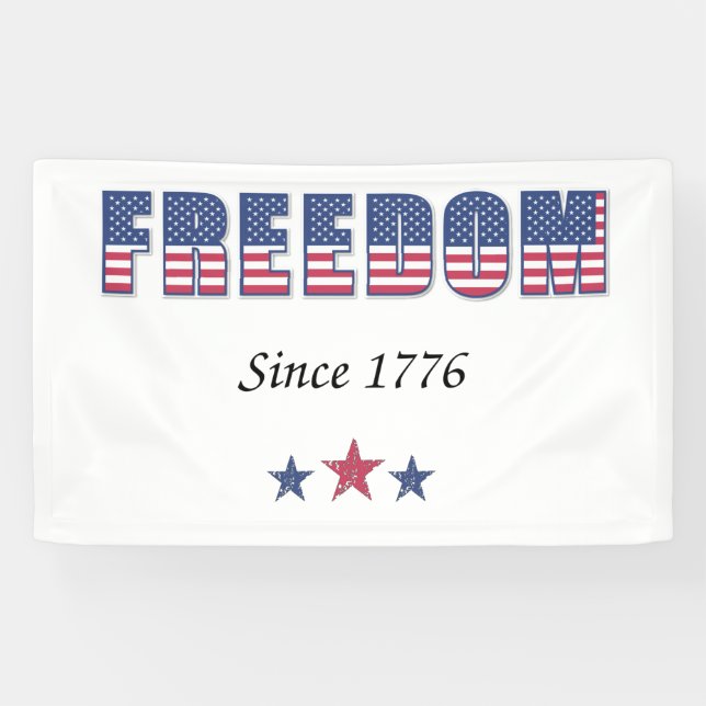 Banderoles Liberté américaine 1776 (Horizontal)