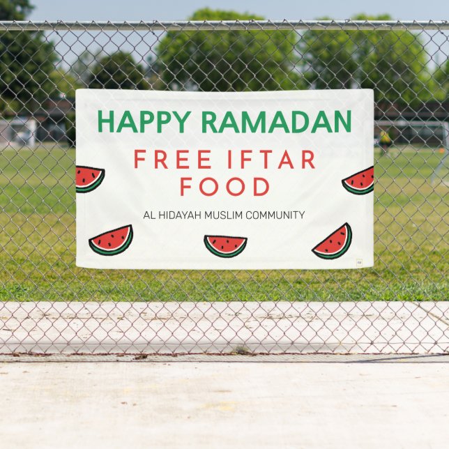 Banderoles Libre Iftar Ramadan Mubarak Charity Event (En situation)