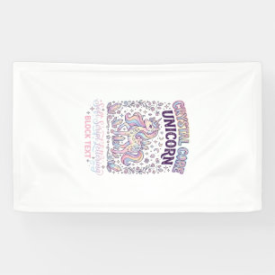 Banderoles Licorne Crystal Core Licorne Adorable Vector Desig