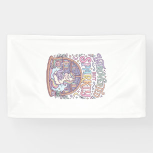 Banderoles Licorne Introvertie mais Originale Blanche Étincel