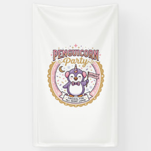 Banderoles Licorne Penguicorne Fête POD Prêt Design Zazzle_1