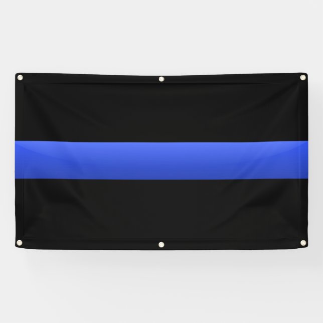 Banderoles Ligne bleue mince (Horizontal)