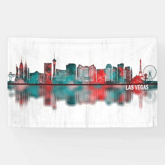 Banderoles Ligne Skyline Las Vegas Nevada (Horizontal)