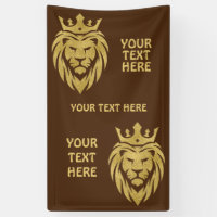 Lion Avec Couronne - Style Or 3