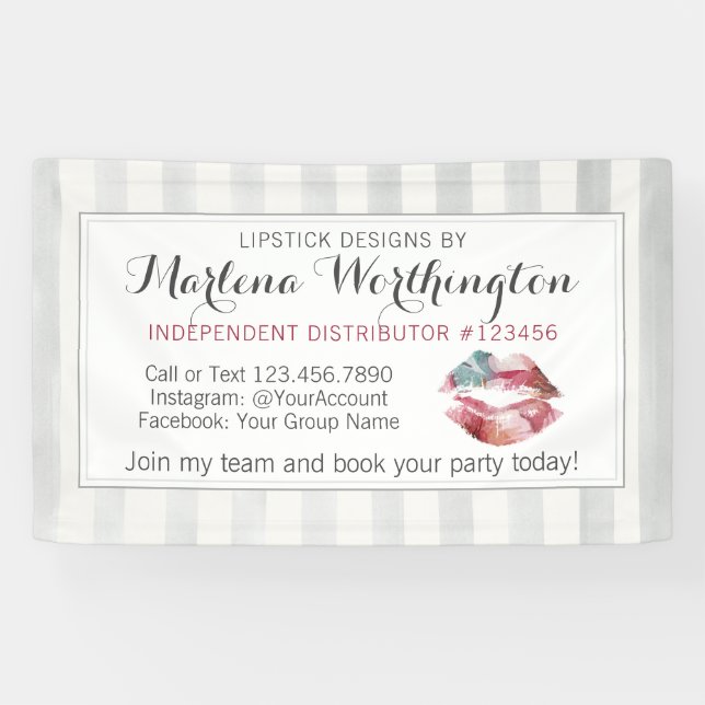 Banderoles Lipstick Distributeur Lips Kiss Trade Show / Fête (Horizontal)