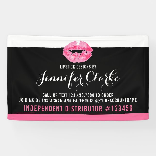 Banderoles Lipstick Distributeur Lips Kiss Trade Show / Fête (Horizontal)