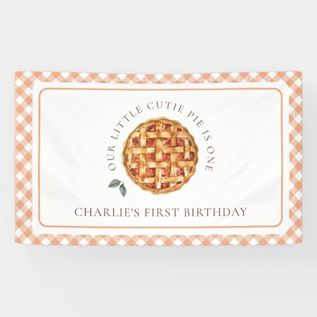 Banderoles Little Cutie Pie Automne 1er Anniversaire (Horizontal)