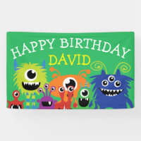 Little Monster Boy Birthday Party Cube