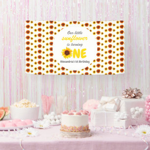 Banderoles Little Sunflower 1er anniversaire