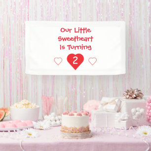 Banderoles Little Sweetheart 2e anniversaire