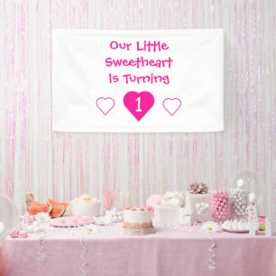 Banderoles Little Sweethee 1er anniversaire