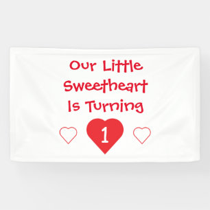 Banderoles Little Sweethee 1er anniversaire