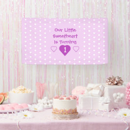 Banderoles Little Sweethee 1er anniversaire