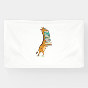 Banderoles Livre drôle Lecture Giraffe I Love My Library