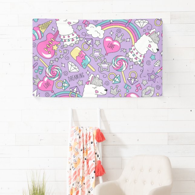 Banderoles Llama motif 1 (En situation)