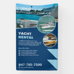Banderoles Location de yacht personnalisable