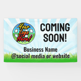 Banderoles Logo d'annonce commerciale à venir