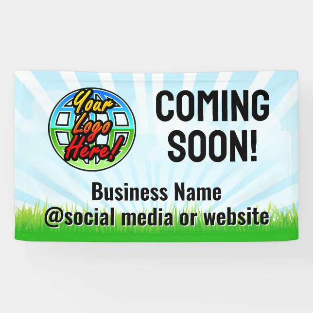 Banderoles Logo d'annonce commerciale à venir (Horizontal)