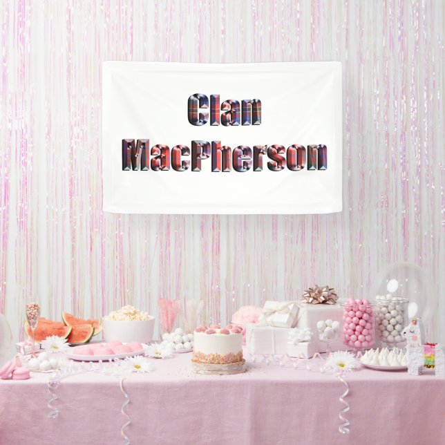 Banderoles Logo de Clan MacPherson Tartan, (Fête)