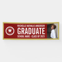 Logo de l'école Graduation Photo Party Maroon et o
